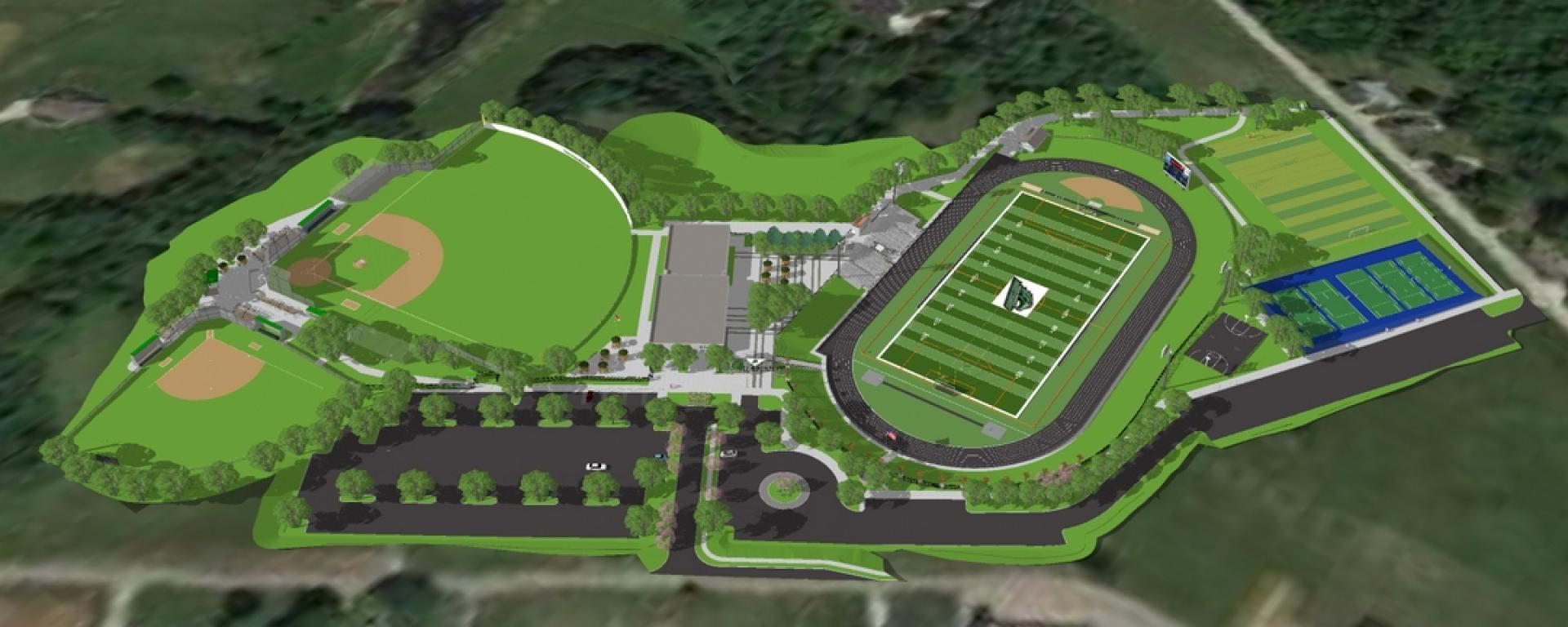 3D model of BBHS Athletic Complex Plan