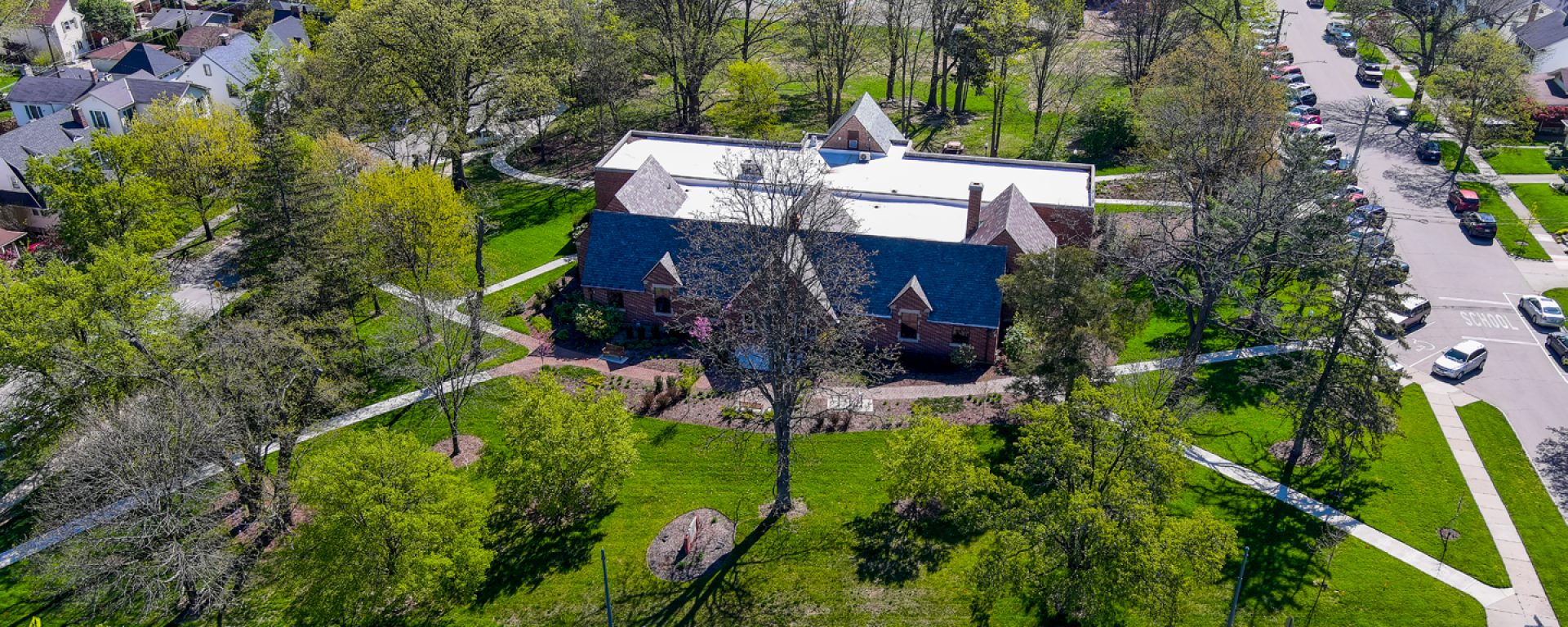 Aerial of library 