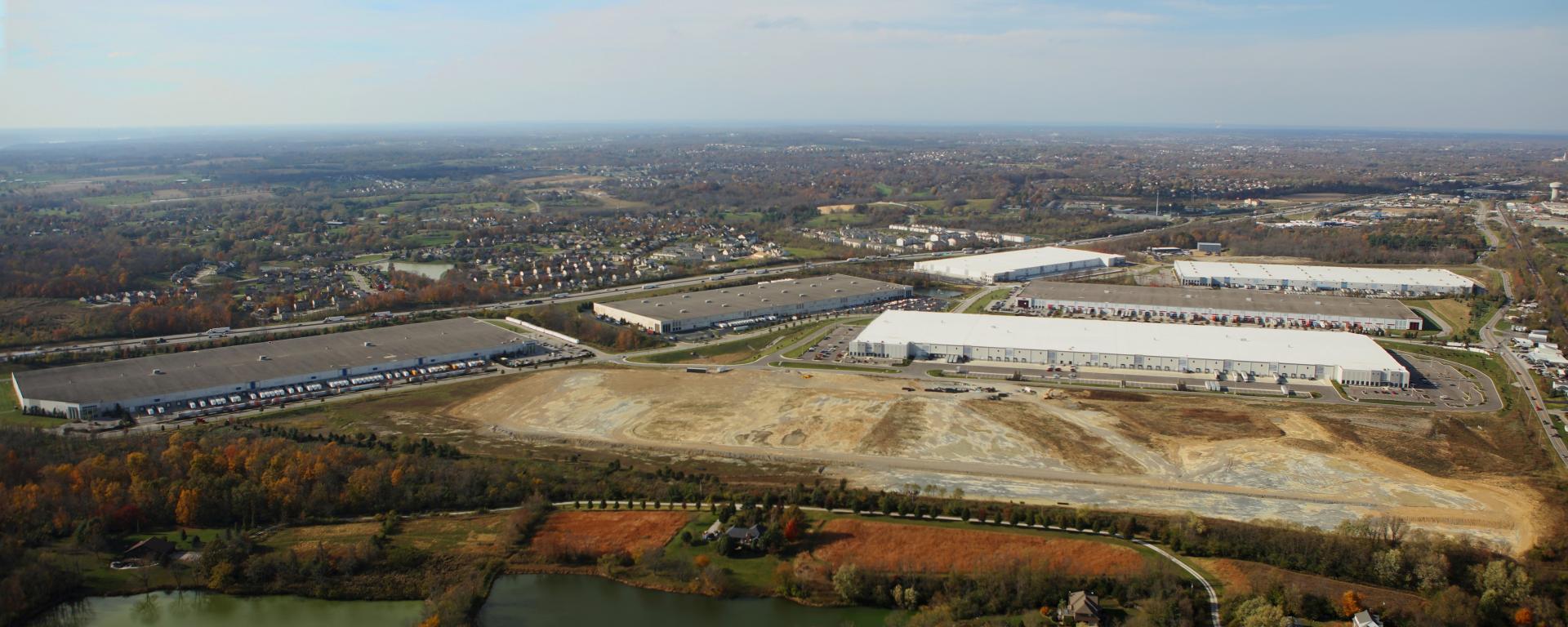 aerial of industrial park
