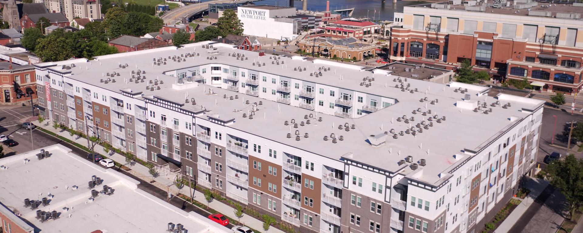 aerial photo of apartment building