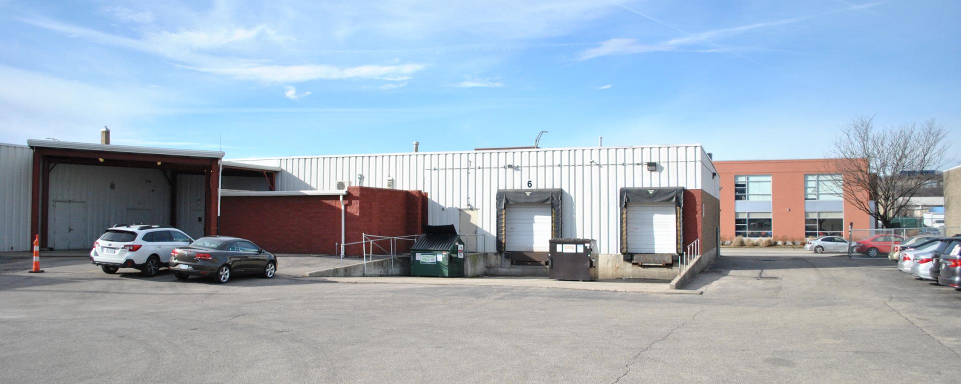 dock doors and car parking for distribution center