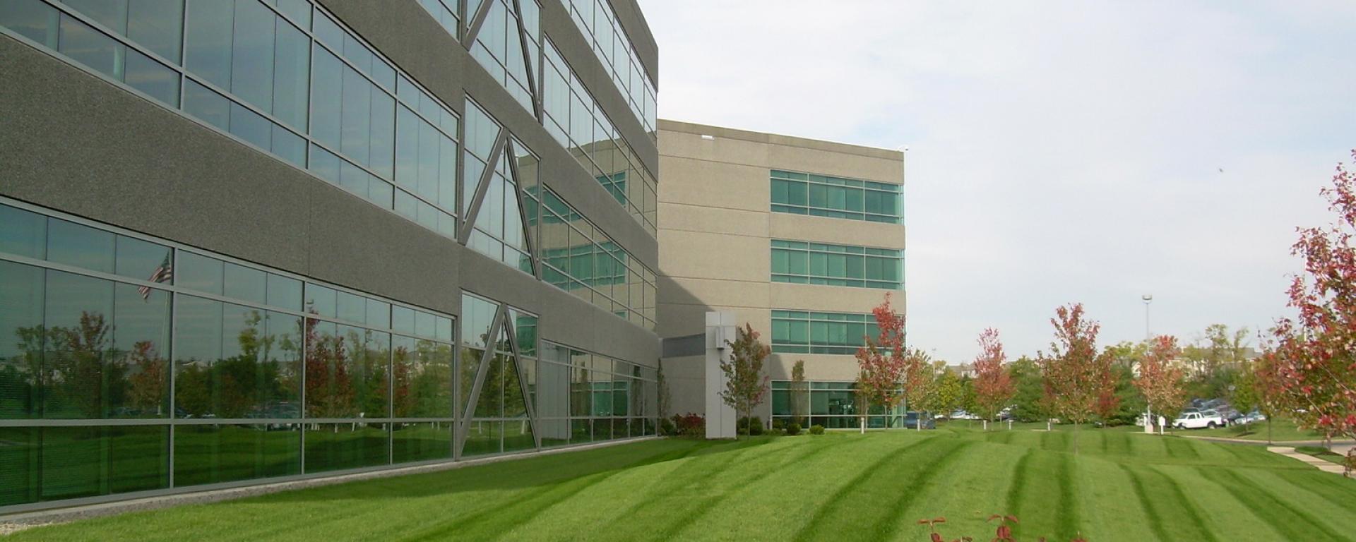 lawn alongside building