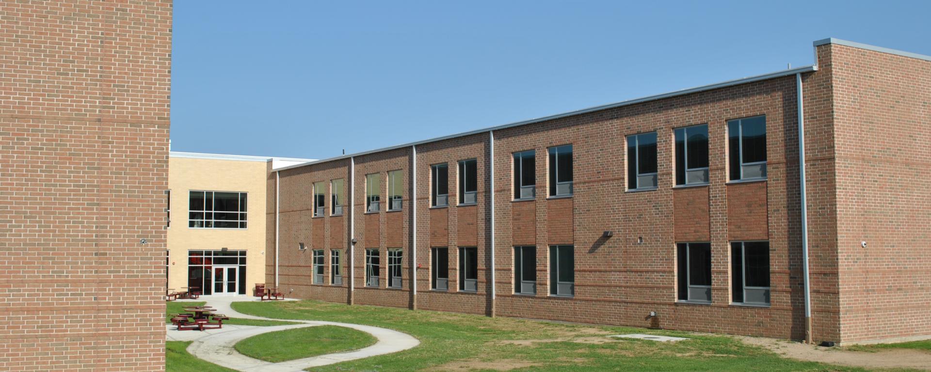 courtyard of school building