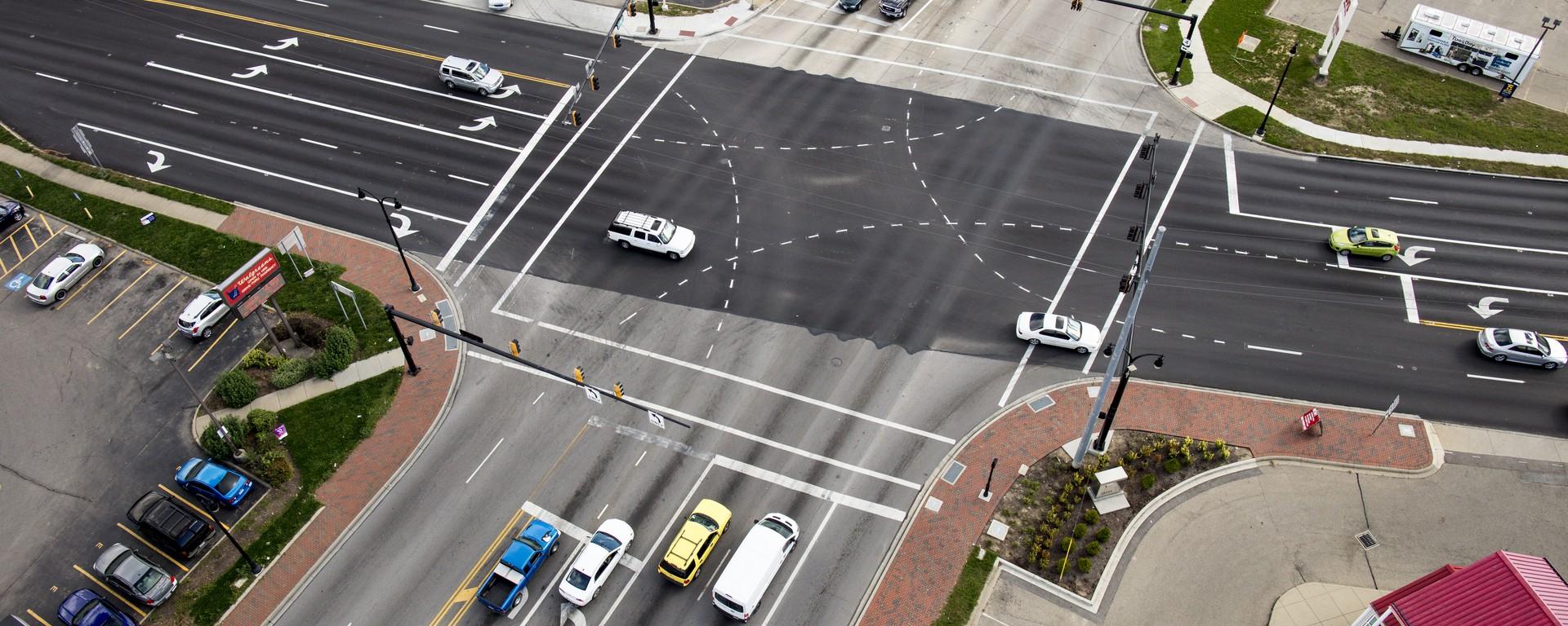 aerial of intersection