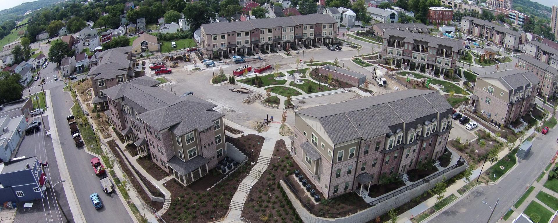 aerial image of housing development 