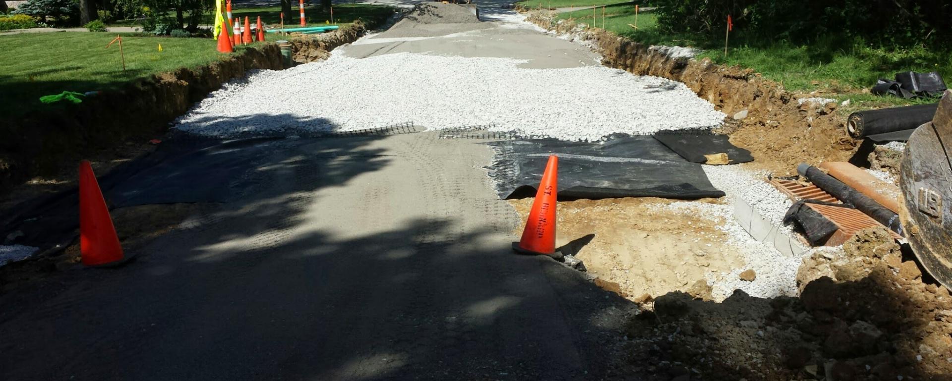 roadway under construction