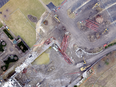 Construction Aerial Ameritas Demolition Improvements construction
