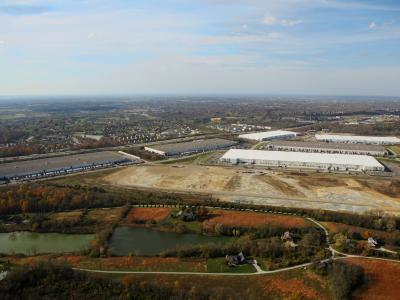 aerial of industrial park