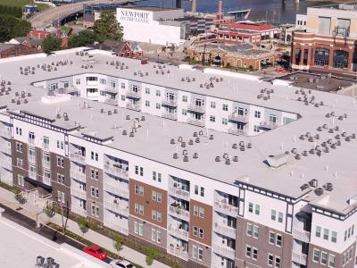 aerial photo of apartment building