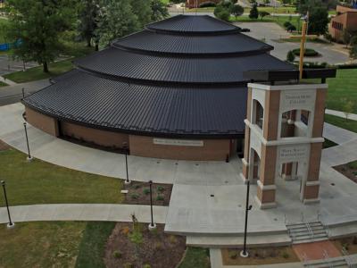 aerial image of chapel